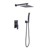 10 inch Shower Head Bathroom Luxury Rain Mixer Shower Complete Combo Set Wall Mounted TH6001MB