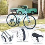 7 Speed Hybrid bike Disc Brake 700C Road Bike For men women's City Bicycle W1019127659