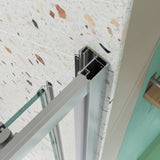 56"-60"W x 72"H sliding shower door, sliding door, with 1/4" tempered glass and Polished Chrome W2122P196374
