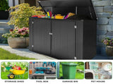 Outdoor Storage Shed, Outdoor Storage Cabinet, Lockable Outdoor Storage Box for Garbage Cans, Lawn 61678388