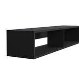 Warrior 59" Floating Tv Stand with Two open shelves, media compartments and cable management B070P224232