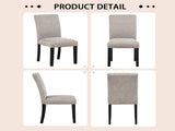 Dinings Only, Wooden Dinings Set of 4, Kitchen with Padded Seat, Upholstered Side W1998P375155