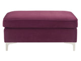 Burgundy Rectangle Ottoman B062P185665