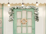 9ft Lifelike Christmas Garland Pre-Lit 50 Warm LEDs Timer 180 Tips Poinsettias Berries PVC/PE 93739249