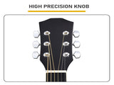 41" Acoustic Guitar for Beginners Adults, Dreadnought Cutaway Basswood Folk Guitar with Gig Bag & 07315815