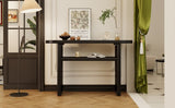 ZNTS TREXM Elegant Minimalist Console Table with Rounded Edges and Sturdy Shelf Design for Entryway, N715P195554B