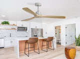 52 Inch Outdoor Farmhouse Ceiling Fan with Remote Control Solid Wood Fan Blade Reversible Motor W934P147071