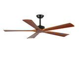 52 Inch Ceiling Fans and Remote, Wood Indoor Outdoor Ceiling Fan for Patios Living Room Bedroom 5 W2878P333280