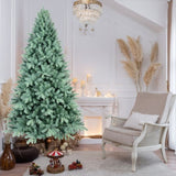 Artificial 7.5ft Blue green Tint Christmas Tree with 2148 PE/PVC Mixed Branch Tips, memory wireiron 45231221