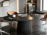 55 Inch Oval Wood Conference Table for 6 People 39275095
