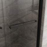 Goodyo Double Sliding Glass Shower Door 48 in. W x 72 in. H Aluminum Framed Shower Enclosure with D163107684