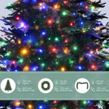 ZNTS 6FT Pre-Lit Aspen Fir Artificial Christmas Tree with Wreath & Garland,Grass Green Xmas Tree with 380 21108822