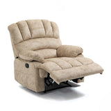 ZNTS Large Manual Recliner Chair in Fabric for Living Room, Beige W1803130582