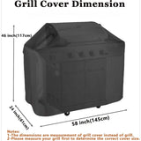 ZNTS Grill Cover for Outdoor BBQ Cover 58*24*46 inch BBQ Covers Waterproof Heavy Duty Gas 40513893