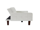 White Convertible Double Folding Room Sofa Bed, PU Leather, Tufted Buttons, Suitable for 15429988