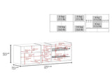 Wall Cabinet, 2 Doors, 4 Shelves B097P296857