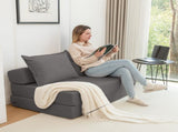 Foldable Sofa Bed Sleeper Lounge Chair with Pillow Floor Mattress Floor Couch with Backrest for W1170P314886