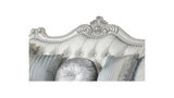 Tuscan Traditional Style Sofa Made With Wood in Silver B009138504