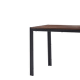 ZNTS Creative Design Veneered MDF Wood Structure Rectangular Walnut Dining Table W1516P194970