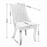 Rayon Cloth Flocking Linen Dining Chairs Channel Kitchen Dinner Chair Comfy Fabric Upholstered W1143P151492