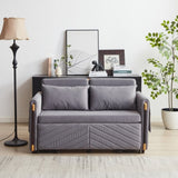 MH 54" Modern Convertible Sofa Bed with 2 Detachable Arm Pockets, Velvet Loveseat Multi-position W1193P254887
