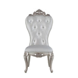 Cream and Golden Ivory Tufted Side Chairs B062P182713