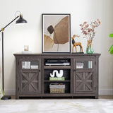 2 Doors Cabinet Farmhouse Cabinet, Farmhouse TV Stand Barn Design,Modern Farmhouse TV Media Stand, W1758P199935