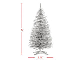 White 5' Slim Artificial Pencil Christmas Tree, 294 Realistic Branch Tips with Sturdy Plastic Stand 60534661
