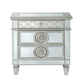 Glam Luxury Bedroom Mirrored Finish Nightstand with 2 Drawers Wooden Furniture 1pc B2741P324362