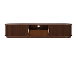 Vintage Rustic TV Stand with Sliding Wood Slatted Doors for TVs up to 75", Farmhouse Fluted TV N721P427206P