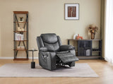 GREY COLOR AIR LEATHER RECLINER CHAIR WITH VIBRATION AND HEATING B2766P488713
