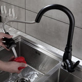 Commercial Black Kitchen with Pull out Sprayer, Single Handle Single Lever Kitchen Sink W1932P296311