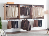 Devi Oak Wall Mounted Wood Closet System B040P311956