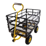 Wagon Cart Garden cart trucks make it easier to transport firewood YellowBlack W22784162