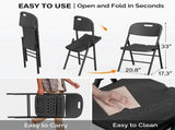 4 Pack Plastic Folding Chair with 440-Pound Capacity, Commercial Grade Folding 32337402