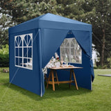 ZNTS 2 x 2m Two Doors & Two Windows Practical Waterproof Right-Angle Folding Tent Blue 50301898