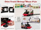 Sturdy PP 2 in 1 Track Ride On Train, 7.2FT Circular Track Easy Assembly Ideal Gift for 3 Kids 85520445