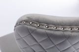 Simba Stainless Steel 2 Piece Chair Finish with Velvet Fabric in Light Gray 808857961150