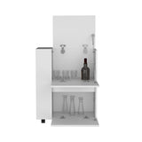 Glasgow Bar Cart Two Pull-Down Door Cabinets and Two Open Shelves B200P173174