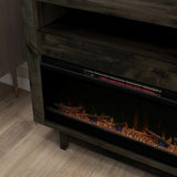 83 Inch Electric Fireplace TV Console, for TVs up to 95 inches, Minimal Assembly, Charcoal-Brown GL-B108P160221