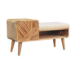 Artisan Furniture Solid Wood Boucle Carved Telephone Table B182P280795