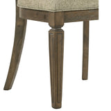 Beige and Weathered Oak Side Chair with Ladder Back B062P209273