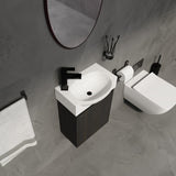 16 "Bathroom Vanity Sink Combo for Space, Modern Bathroom Vanity with Ceramic Sink, W1972P190340