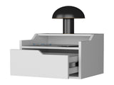 White Dual-Shelf Display Nightstand B062P175143