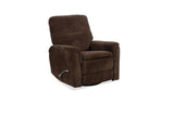 Man Wah Cozy Upholstered Swivel Recliner, Chocolate B2707P311420