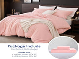 6PC Pure Color Bedding - Microfiber Hotel Series, with Zipper Closure Quilt Cover and Two 30249760