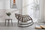 Outdoor Rattan Rocking Chair,Padded Cushion Rocker Recliner Chair Outdoor for Front Porch, Living W640105292