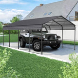 ZNTS Metal Carport 12 ×20 FT Heavy Duty with Galvanized Roof, Metal Garage Canopy with Galvanized 19656739