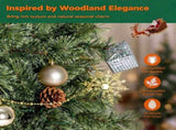 5FT Pre-Lit Artificial Christmas with Ornaments, 140 Warm White LED Lights, PVC Hinged Xmas 87148215
