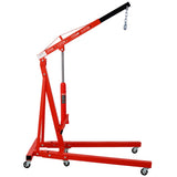 ZNTS 2 Ton Folding Engine Hoist Cherry Picker Shop Crane Hoist Lift, Heavy Duty Steel with 6 Iron Caster 81745190